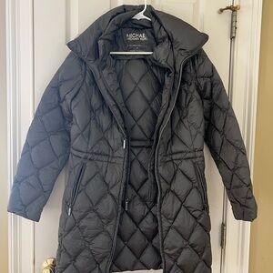 Michael Kors Women's Charcoal Puffer Jacket w/ packable down fill